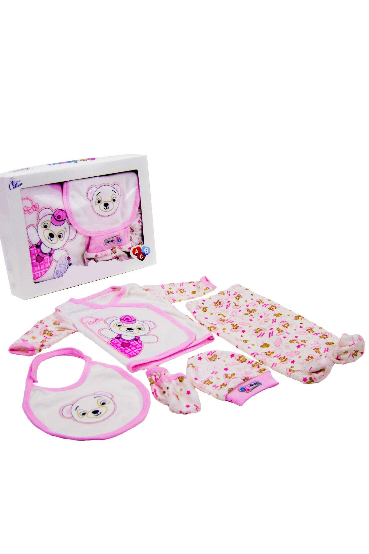 Genel Markalar Kız Bebek Hastane Çıkış Yeni Doğan Bebek Giyim Seti Doğum Hediyesi 5 Parça Bebek Tulum fotoğrafı 2 (önizleme)