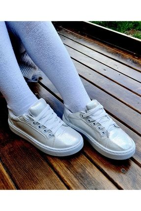 Shonex Kız Çocuk Beyaz Simli Spor Ayakkabı SNX70001