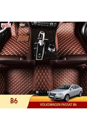 Volkswagen Passat B6 Uyumlu 5d Havuzlu Suni Deri OTO PASPAS (Koyu kahve Renk) MO5DHP-KKA-VW-PA-B6