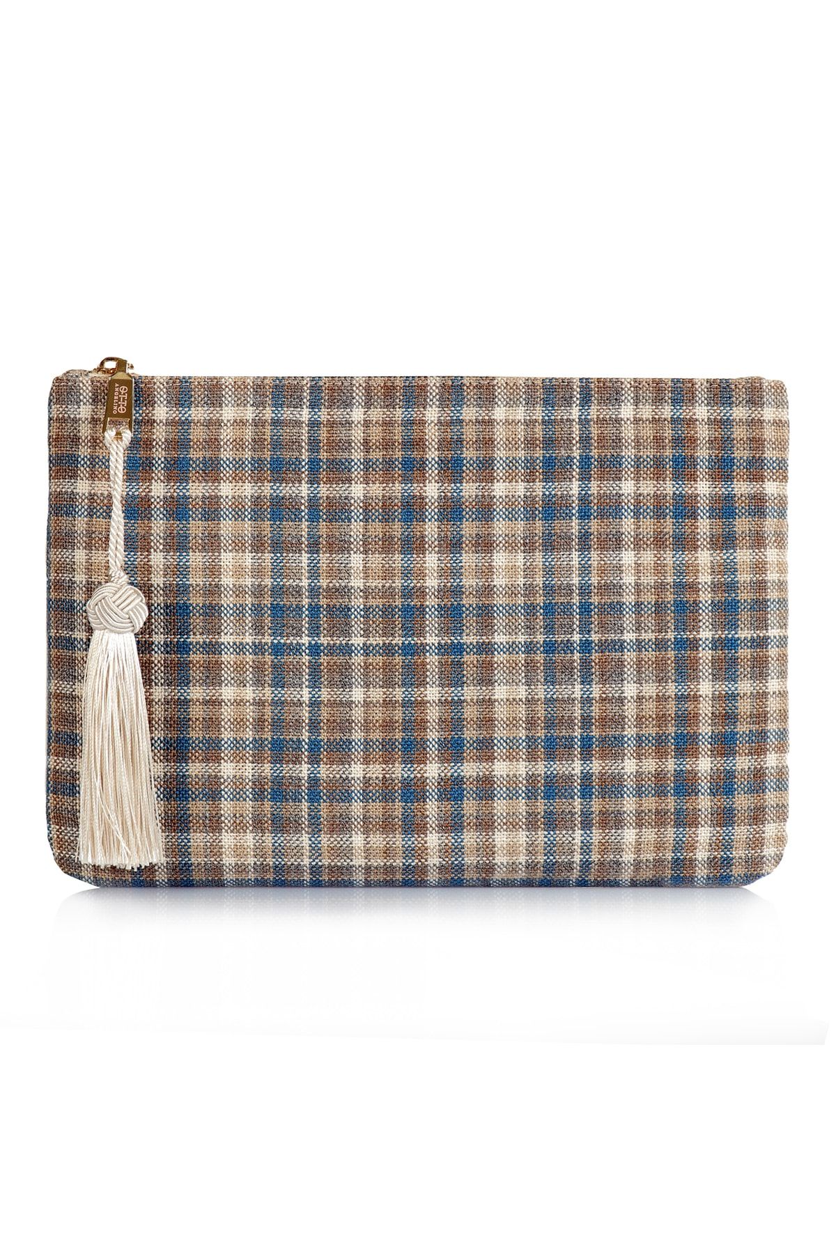OttoAngelino-Otto Angelino Geantă de mână clutch pentru femei cu fermoar cu design autentic 1