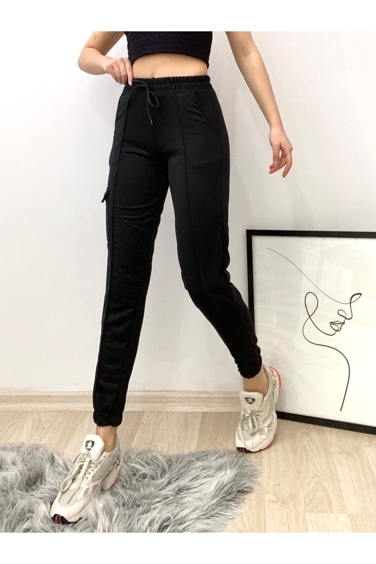 MODAİKONBUTİK Iki Iplik Kargo Cepli Jogger Eşofman ZO7738