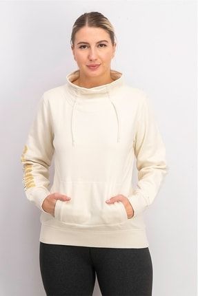 Kadın Sweatshirt Bold Logo Krem 110792-F18-ES001