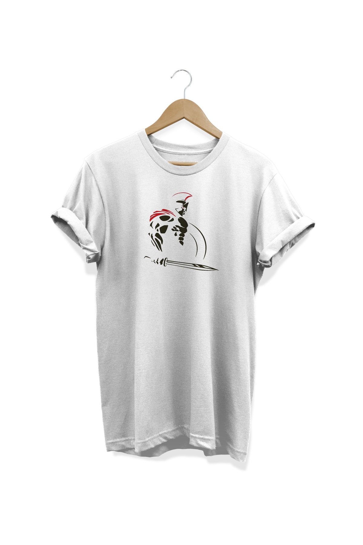Sword Printed White T-shirt
