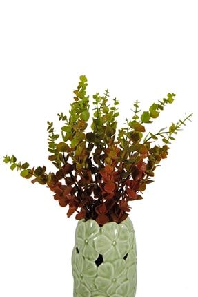 Yapay Çiçek Turuncu-yeşil Okaliptus Demeti LH-22763-1