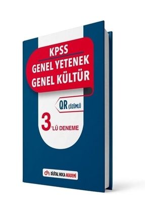 Kpss Genel Yetenek Genel Kültür 3 Deneme Çözümlü Dijital Hoca 97860574603940