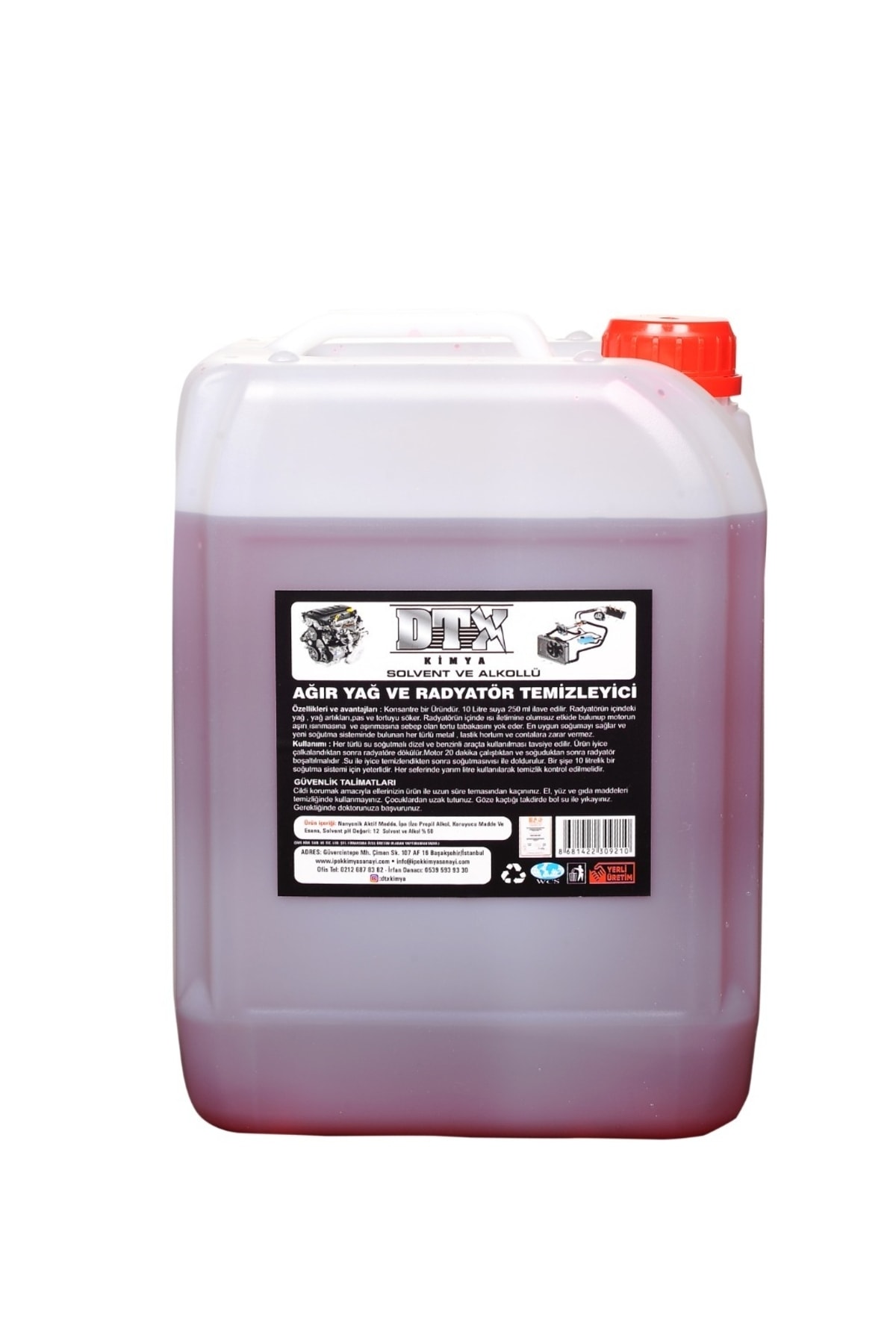 Alkollü Ağır Yağ Ve Radyatör Temizleme Sıvısı 5l