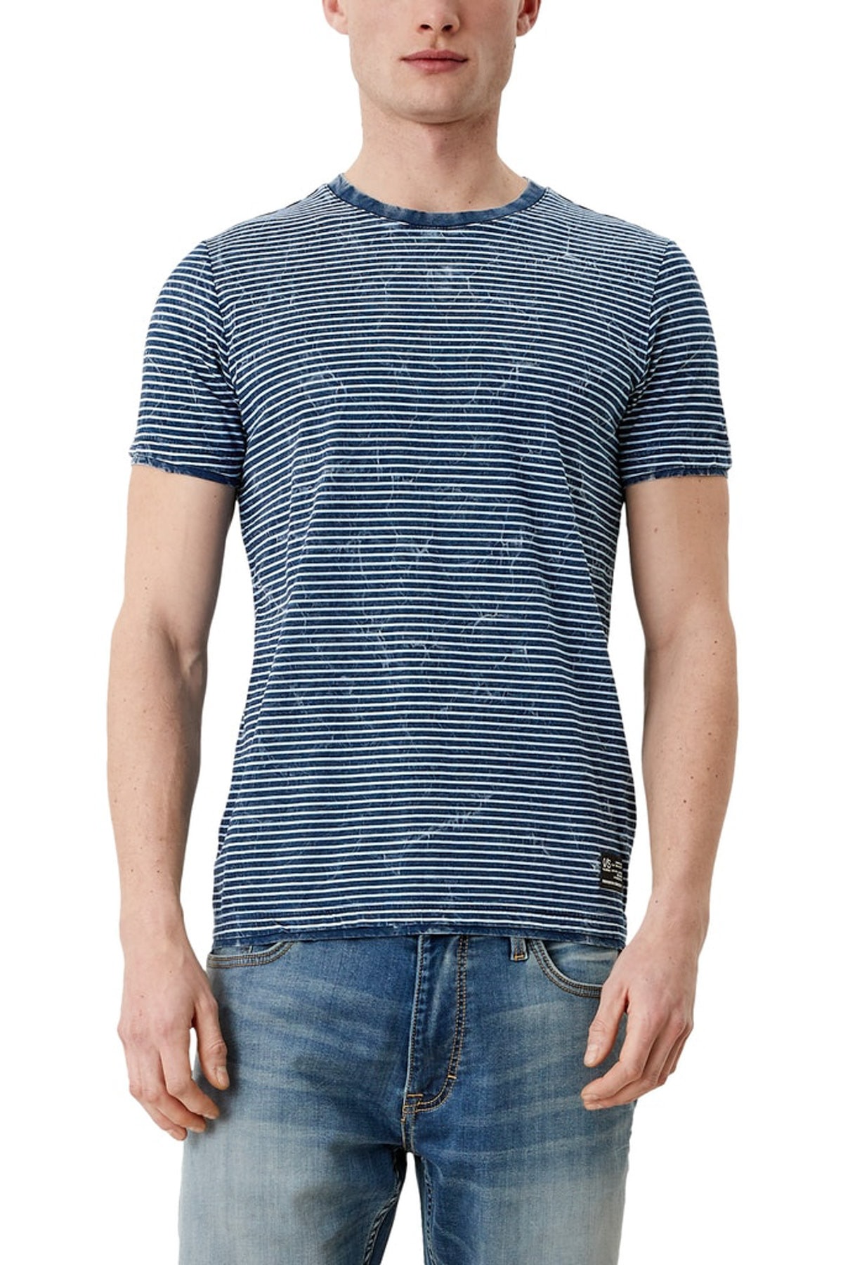 QS by s.Oliver T-Shirt Blau Regular Fit
