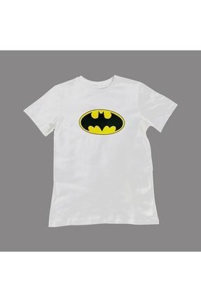 Batman Tshirt %100 Pamuklu Beyaz Kısa Kollu Çocuk Tshirt Basklı A1 a1