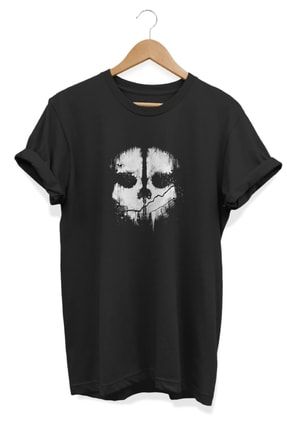 Cod-ghost Siyah Baskılı Oyun Tişörtü AR001