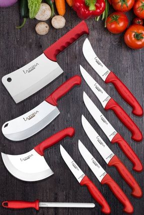 Silver Profosyonel 10 Parça Mutfak Bıçak Seti Et Ekmek Sebze Meyve Soğan Börek Bıçağı Set222