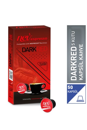 Darkred Kapsül Kahve 5x10 5 Kutu Nespresso Uyumlu nevesp0005