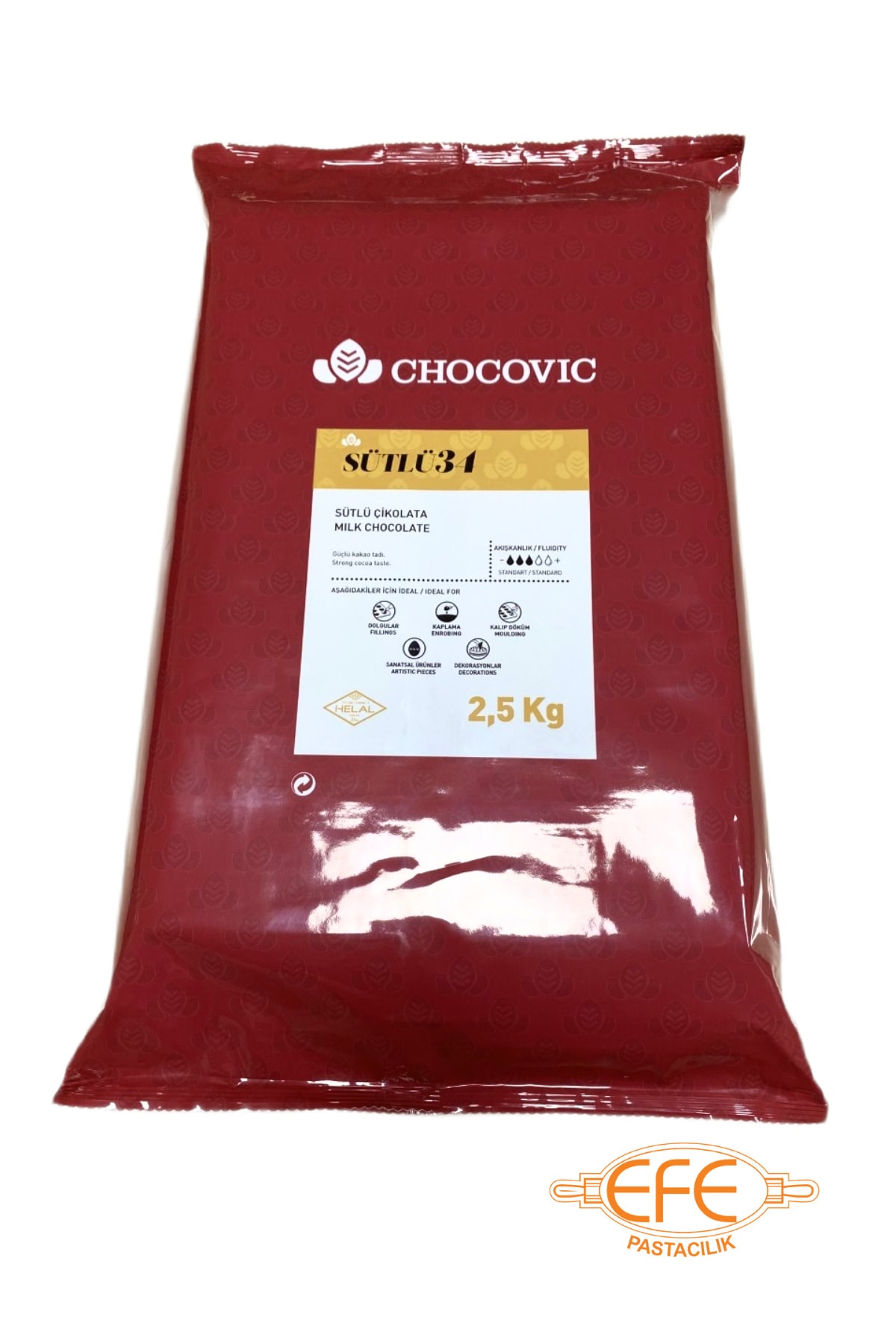 Callebaut Chocovic Sütlü Kuvertür Çikolata 2,5 Kg