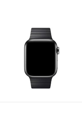 Apple Watch Uyumlu 42mm Parçalı Çizgi Tasarımlı Sağlam Metal Kordon ST-KDR-KRD-35-3