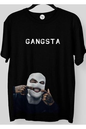 Ultra Premium Gansta Baskılı Oversize T-shirt gangstax