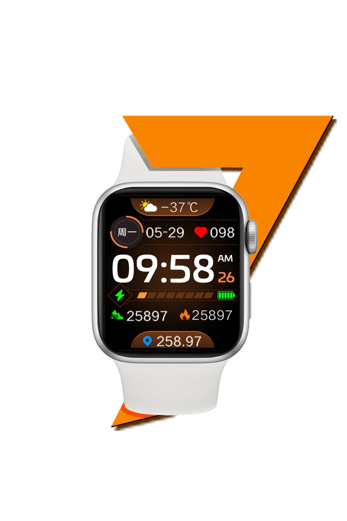 Technodia Watch I7 Pro Plus Smart Watch Akıllı Saat Siri Destekliuzun Pil Ömrü Wireless Şarj - Beyaz