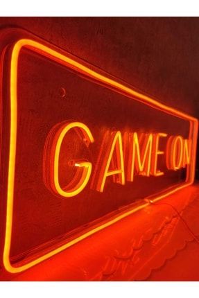 Game On Gamer Neon Led Tabela Neon Yazı Duvar Dekorasyon gameon12s