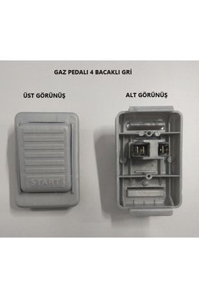 Akülü Çocuk Araba Orjinal Gaz Pedalı 4 Bacaklı Gri 5858016