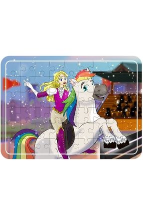 Prenses Ve Pony Atı 54 Parça Puzzle Cin3_pony