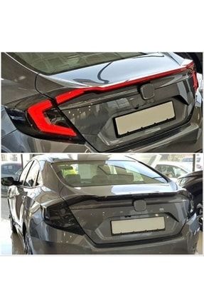 Honda Civic Fc5 Uyumlu Hareketli Sinyalli Led Stop Ve Spoiler Takımı Smoke 2016-20 CM2012FC5SMOFULST