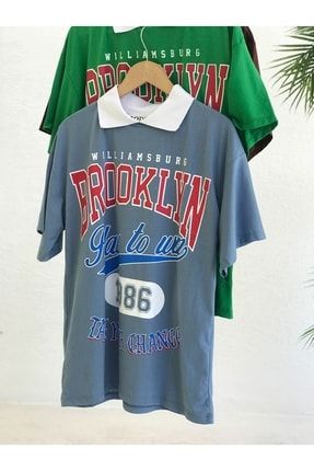 Şhn Yakalı Brooklyn T-shirt - Mavi G17175M1712