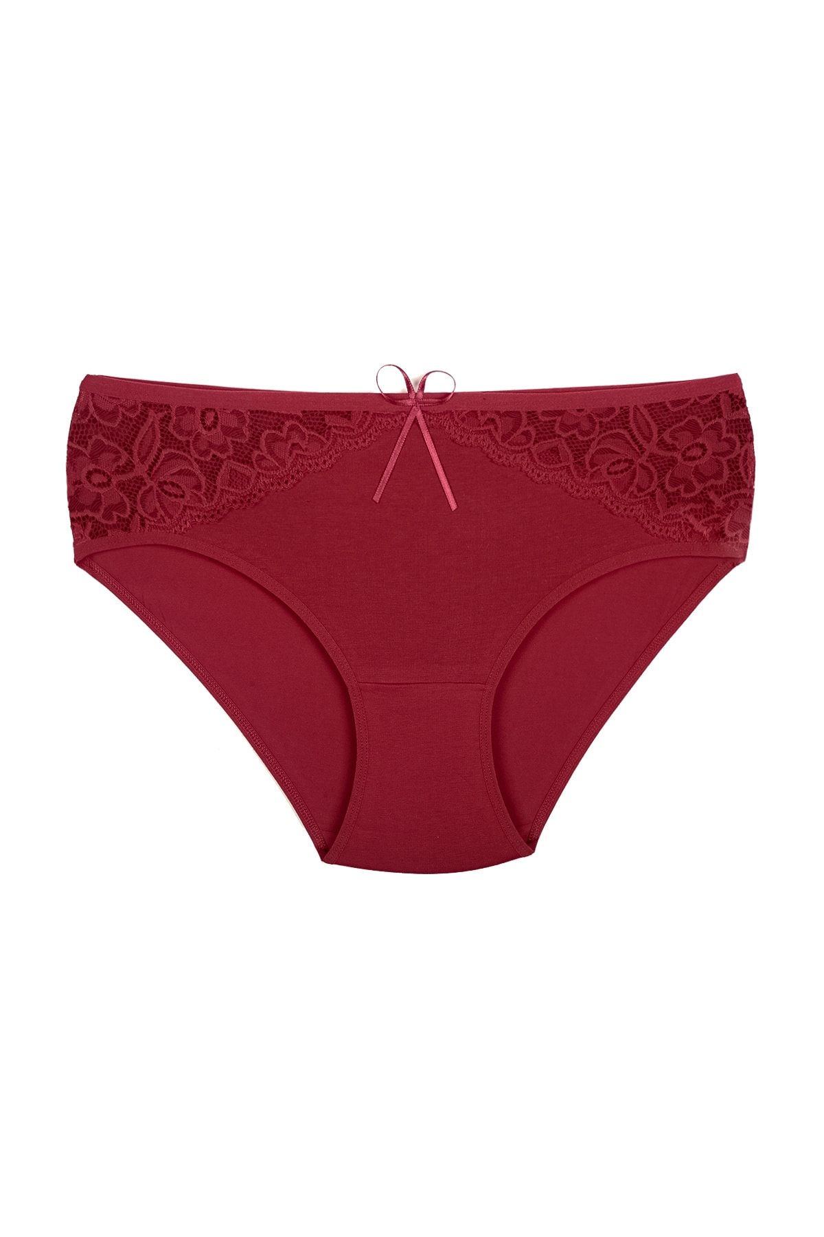 Set of 3 pcs) Zeneya Thread Lace Ribbed Cotton Panty For Women