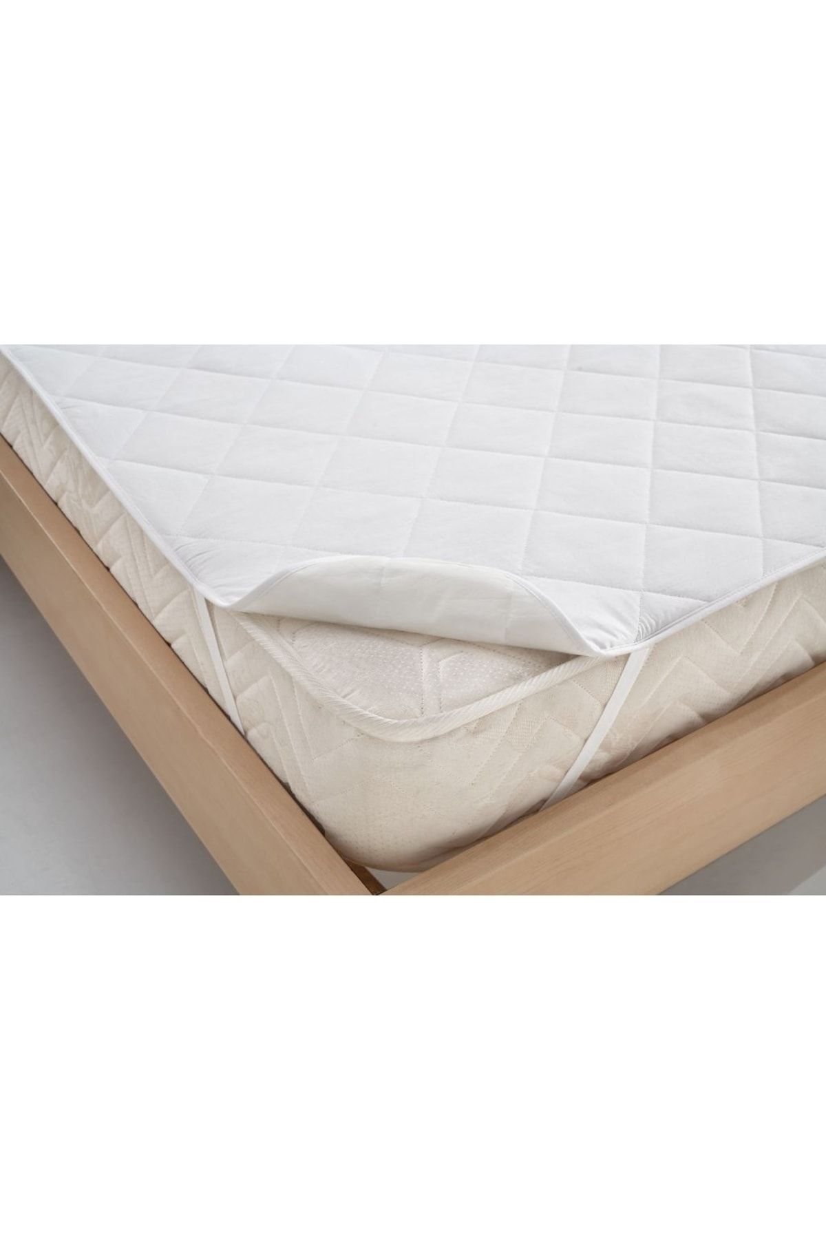 Evde Home Saltea Albă Cu Bandă Elastică Rezistentă La Lichide - 100 x 200