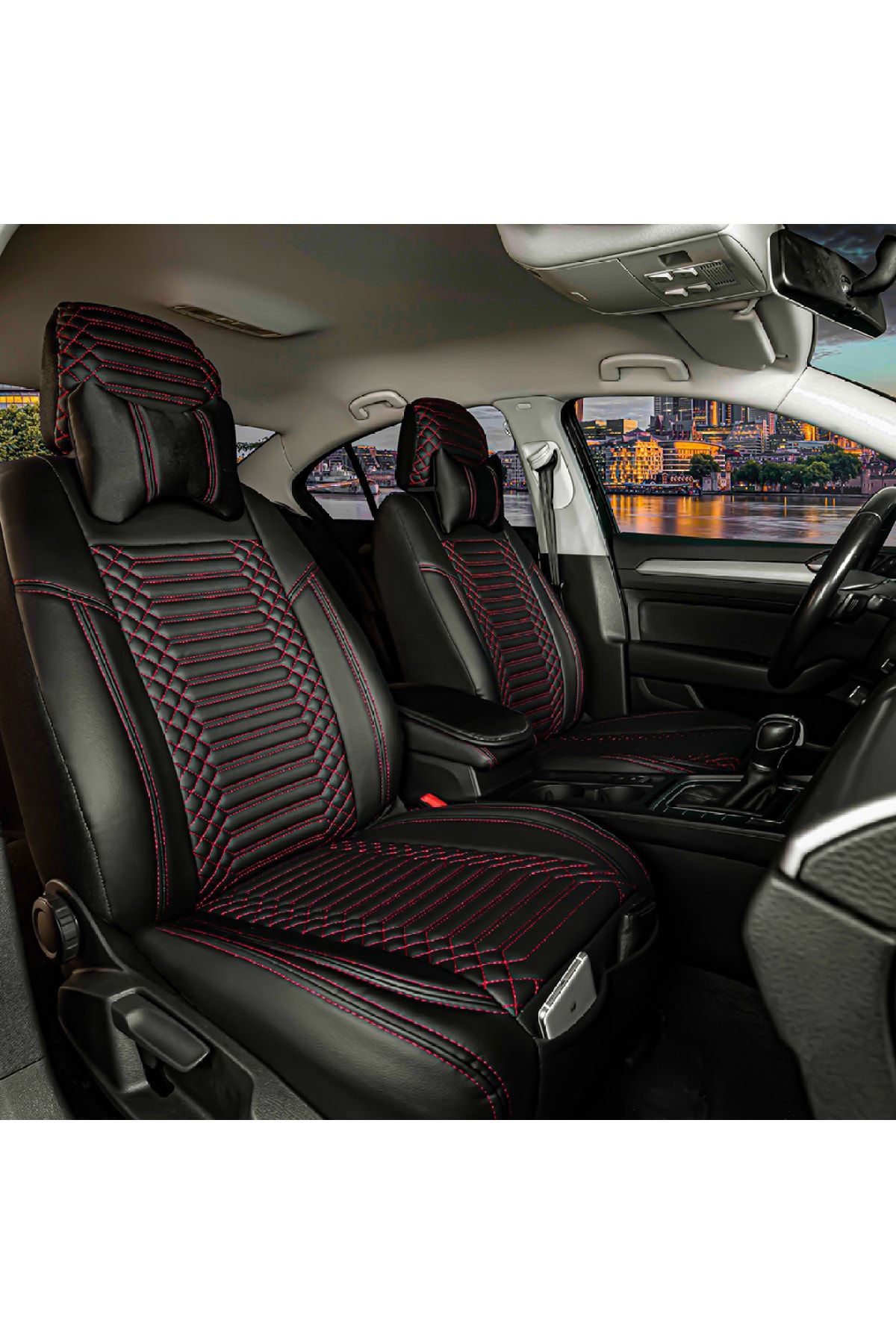 Stil Peugeot 407 Lüks Deri Oto Koltuk Kılıfı Ön/arka Set Exclusive