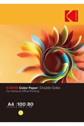 A4 Renkli Fotokopi Kağıdı 80gr-100 Adet Limon Sarısı st_FBK.05.KDK.07.0003
