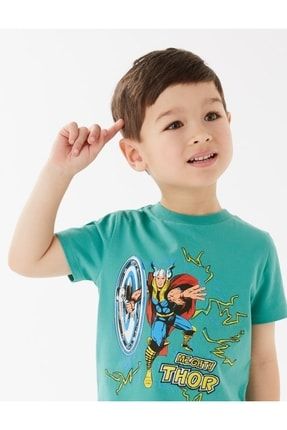 Saf Pamuklu Thor™ T-shirt (2-7 Yaş) T88004591C