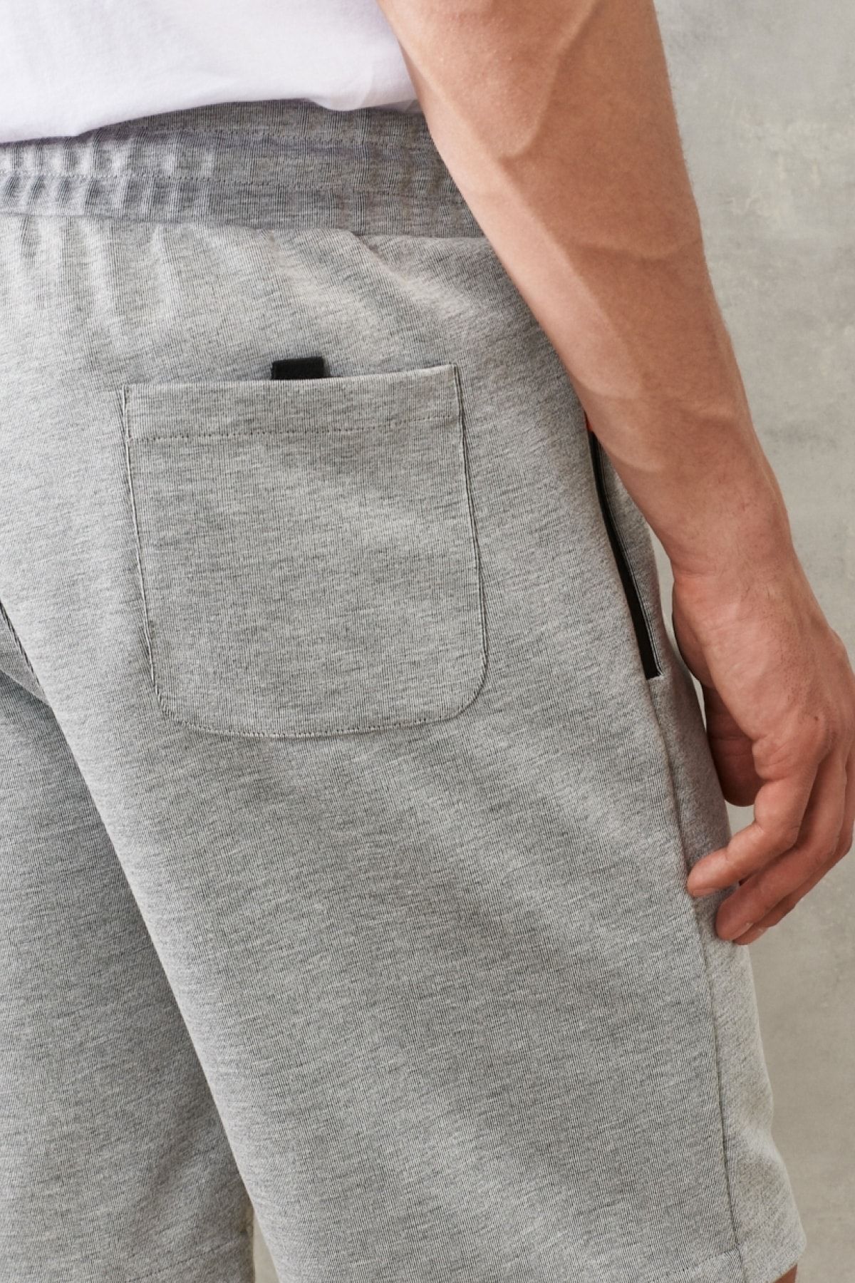 AC&amp;Co / Altınyıldız Classics Erkek Acık Grı Melanj Standart Fit Casual Rahat Örme Şort ZO10306