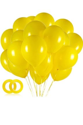 Balon Parlak Helyum Balon 10 Adet Sarı Renk AR2005