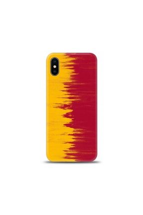 Sarı-kırmızı Renkli Kılıf-1 Iphone X İPX galatasaray