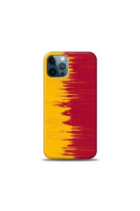Sarı-kırmızı Renkli Kılıf-2 Iphone 12 Pro İP12P galatasaray