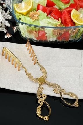 Lüx Zamak Gold Servis Ve Sunum Makarna Salata Maşası ORVİ-345