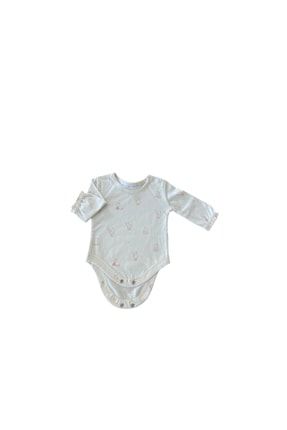 Kız Bebek %100 Pamuklu Çıtçıtlı Uzun Kol Bodysuit FIRKGU0001