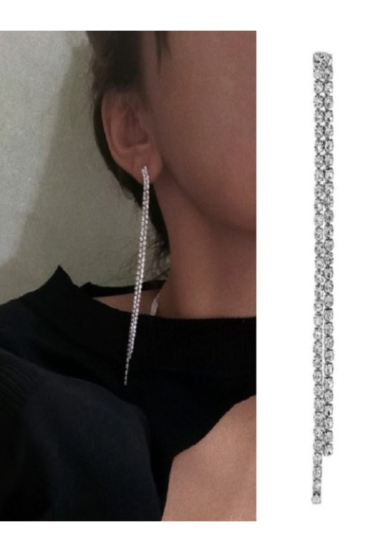 Stone clearance hanging earrings