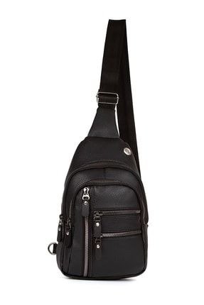 Unisex Siyah Göğüs Ve Omuz Çantası Çapraz Askılı Body Bag PRA-5863606-0262