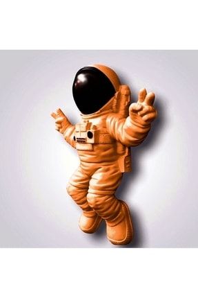 Dekoratif Astronot Apollo Duvar Heykeli (47x35cm) Beyaz Dekoratif_Astronot_Duvar_Astronotu