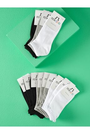 Unisex 12 Çift Yazlık Pamuklu Patik Çorap PTN498544142