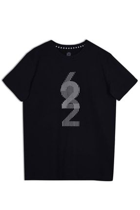 622 Tasarım Pamuk Bisiklet Yaka Siyah T-shirt 22’ Tshirt62222'