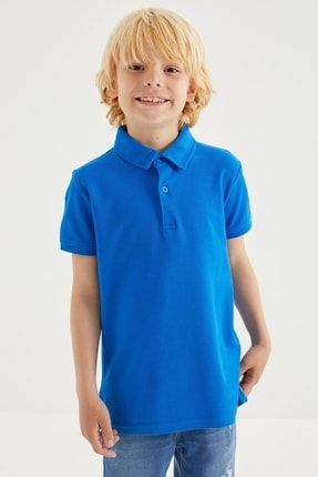 Saks Klasik Kısa Kollu Polo Yaka Erkek Çocuk T-shirt T12EG-10962
