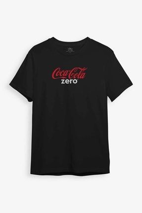 Coca Cola Zero Baskılı Siyah Unisex Tişört RTH1417