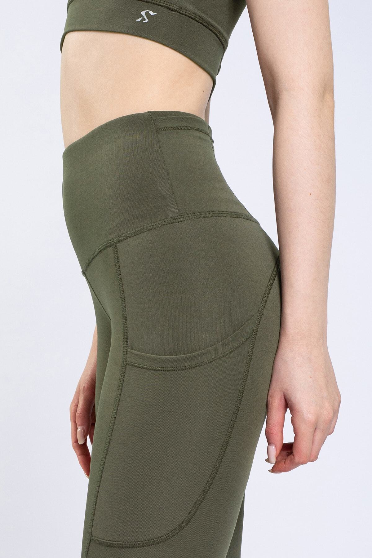 Trendyol Vizon Roller Sports Tights Pantalon De Yoga, Mink