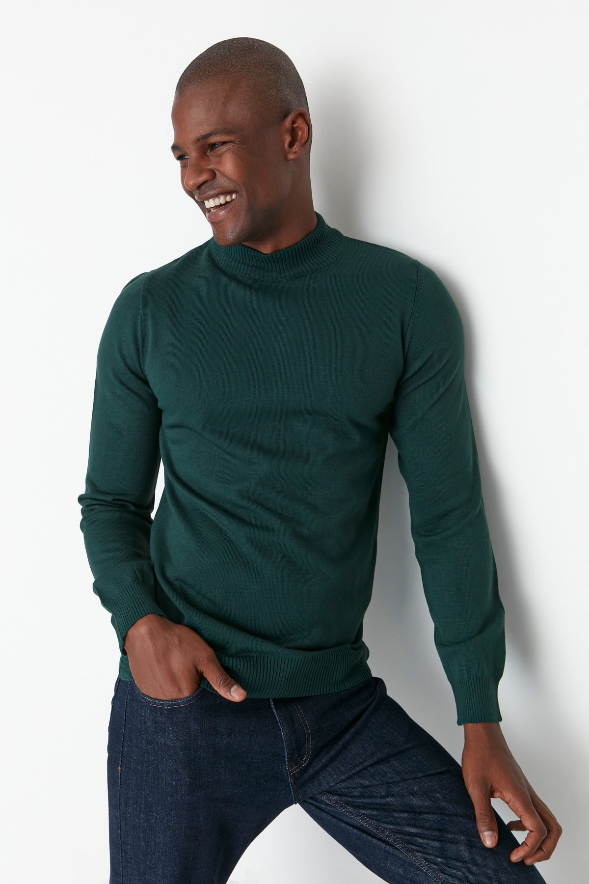 Trendyol Collection Pullover Grün Regular Fit