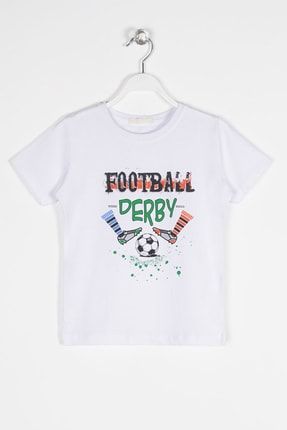 Erkek Çocuk Futboll Baskılı Tshirt 1026893