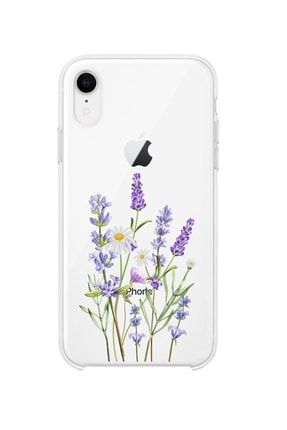 Iphone Xr Uyumlu Lavender Desenli Premium Şeffaf Silikon Kılıf iPhone XR - Şeffaf Renk