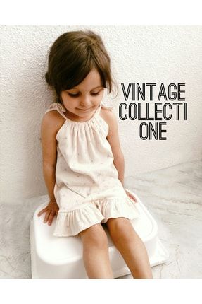 Vintage Askılı Gofre Kumaş Fırfırlı Elbise Vntgelbise