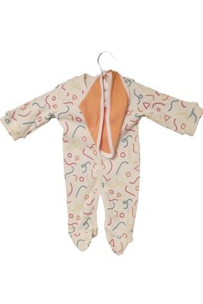 Kız Bebek Tulum-tulumu Modelli Çıtçıtlı Patikli Uzun Kollu Trent Bebe Tulum Takım 0-3/3-6 Aylık Bebek Tulum-005