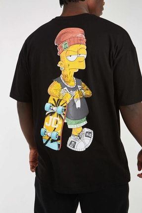 Unisex Bart Simpson Baskılı (BOL KALIP) T-shirt 100% Pamuk 149-3210