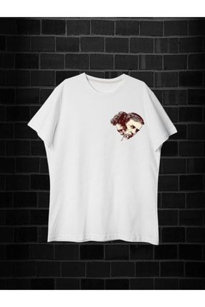 Unısex Tyler Durden Çift Karakterli Clip-art Baskılı Regular %100 Pamuklu T-shirt MD-0009-BT